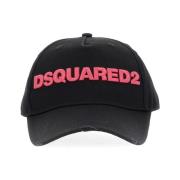 Klassieke Baseball Cap met Hard Visor Dsquared2 , Black , Dames