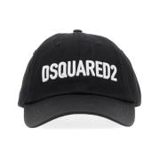 Logo Katoenen Baseballpet Dsquared2 , Black , Heren