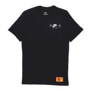 Zwart Sport T-shirt met Logoprint Nike , Black , Heren