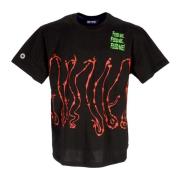 Zwarte Dripper Tee Korte Mouw T-Shirt Octopus , Black , Heren