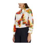 Orchideeënprint Knoopshirt Alexander McQueen , Multicolor , Dames