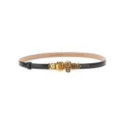 Knuckle Riem van Zwart Leer Alexander McQueen , Black , Dames