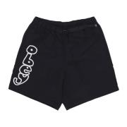 Zwarte Web Riem Shorts met Zakken Obey , Black , Heren