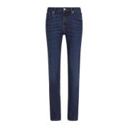 Klassieke Straight Donkerblauwe Jeans Tommy Hilfiger , Blue , Dames