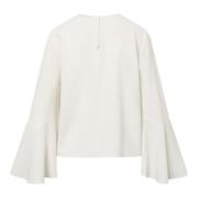 Creme Trompetmouw Blouse Windsor , White , Dames