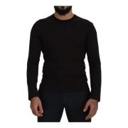 Bruine Katoenen Crewneck Pullover Sweater Dolce & Gabbana , Black , Da...