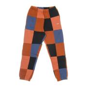 Patchwork Fleece Sweatpants met Zakken Obey , Multicolor , Heren