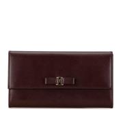 Pre-owned Leather wallets Salvatore Ferragamo Pre-owned , Purple , Dam...