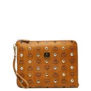 Pre-owned Canvas clutches MCM Pre-owned , Brown , Dames