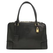 Pre-owned Leather handbags Loewe Pre-owned , Black , Dames