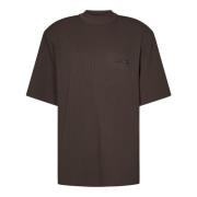 Bruine Oversized T-shirt met Logo Borduurwerk The Attico , Brown , Dam...