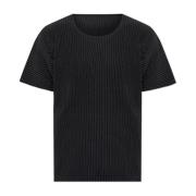 Geplooide T-shirt Issey Miyake , Black , Heren