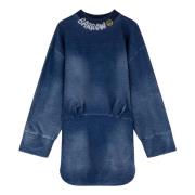 Sweatshirt met denim effect Barrow , Blue , Dames