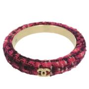 Pre-owned Fabric bracelets Chanel Vintage , Pink , Dames