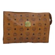 Pre-owned Leather clutches MCM Pre-owned , Brown , Dames