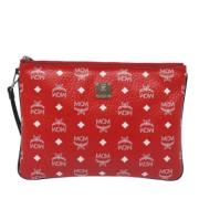 Pre-owned Canvas clutches MCM Pre-owned , Red , Dames