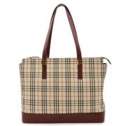 Pre-owned Canvas shoulder-bags Burberry Vintage , Beige , Dames