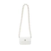 Pre-owned Leather crossbody-bags Chanel Vintage , White , Dames