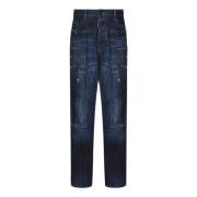 Blauwe Loose-Fit Jeans Upgrade Kwaliteit Stijl Dsquared2 , Blue , Here...