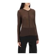 Naadloze Crewneck Vest Lemaire , Brown , Dames