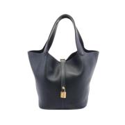 Pre-owned Leather handbags Hermès Vintage , Black , Dames