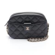 Pre-owned Leather chanel-bags Chanel Vintage , Black , Dames