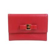 Pre-owned Leather wallets Salvatore Ferragamo Pre-owned , Red , Dames