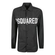 Casual overhemd met drukknoopsluiting Dsquared2 , Black , Heren