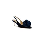 Blauwe Velvet Couturier Pumps Aquazzura , Blue , Dames