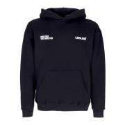 Zwarte hoodie met Fabri Fibra-logo Usual , Black , Heren