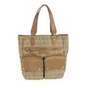 Pre-owned Leather shoulder-bags Bvlgari Vintage , Beige , Dames