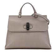 Pre-owned Leather gucci-bags Gucci Vintage , Gray , Dames