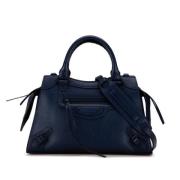 Pre-owned Leather balenciaga-bags Balenciaga Vintage , Blue , Dames