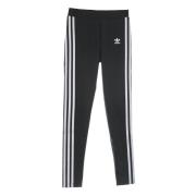 Zwarte Leggings met Elastische Tailleband en 3 Strepen Adidas , Black ...