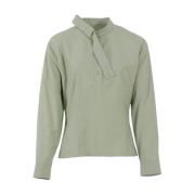 Groene Aansluitende Blouse met Rits Moschino , Green , Dames