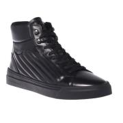 Trainers in black quilted leather and leather Baldinini , Black , Here...