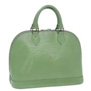 Pre-owned Leather handbags Louis Vuitton Vintage , Green , Dames