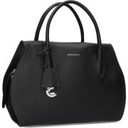 Zwarte leren handtas Lord Coccinelle , Black , Dames