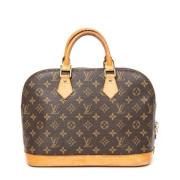 Pre-owned Coated canvas handbags Louis Vuitton Vintage , Brown , Dames