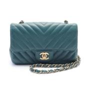 Pre-owned Fabric shoulder-bags Chanel Vintage , Blue , Dames