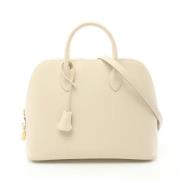 Pre-owned Canvas handbags Hermès Vintage , White , Dames