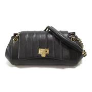 Pre-owned Leather shoulder-bags Chanel Vintage , Black , Dames