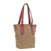 Pre-owned Canvas totes Gucci Vintage , Beige , Dames