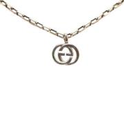 Pre-owned Silver necklaces Gucci Vintage , Gray , Dames