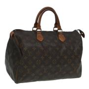 Pre-owned Canvas handbags Louis Vuitton Vintage , Brown , Dames