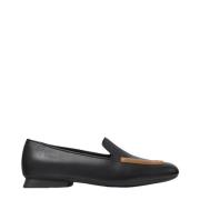 Zwarte Leren Ballet Flats Camper , Black , Dames