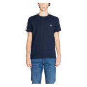 Katoenen Crew Neck T-Shirt Emporio Armani , Blue , Heren