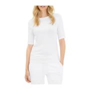 Klassieke Ronde Hals Katoenen T-shirt Juvia , White , Dames