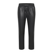 Elastische taille enkelbroek zwart Juvia , Black , Dames