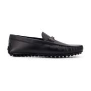 Zwarte Loafer Schoenen met Gestikte Profielen Tod's , Black , Heren